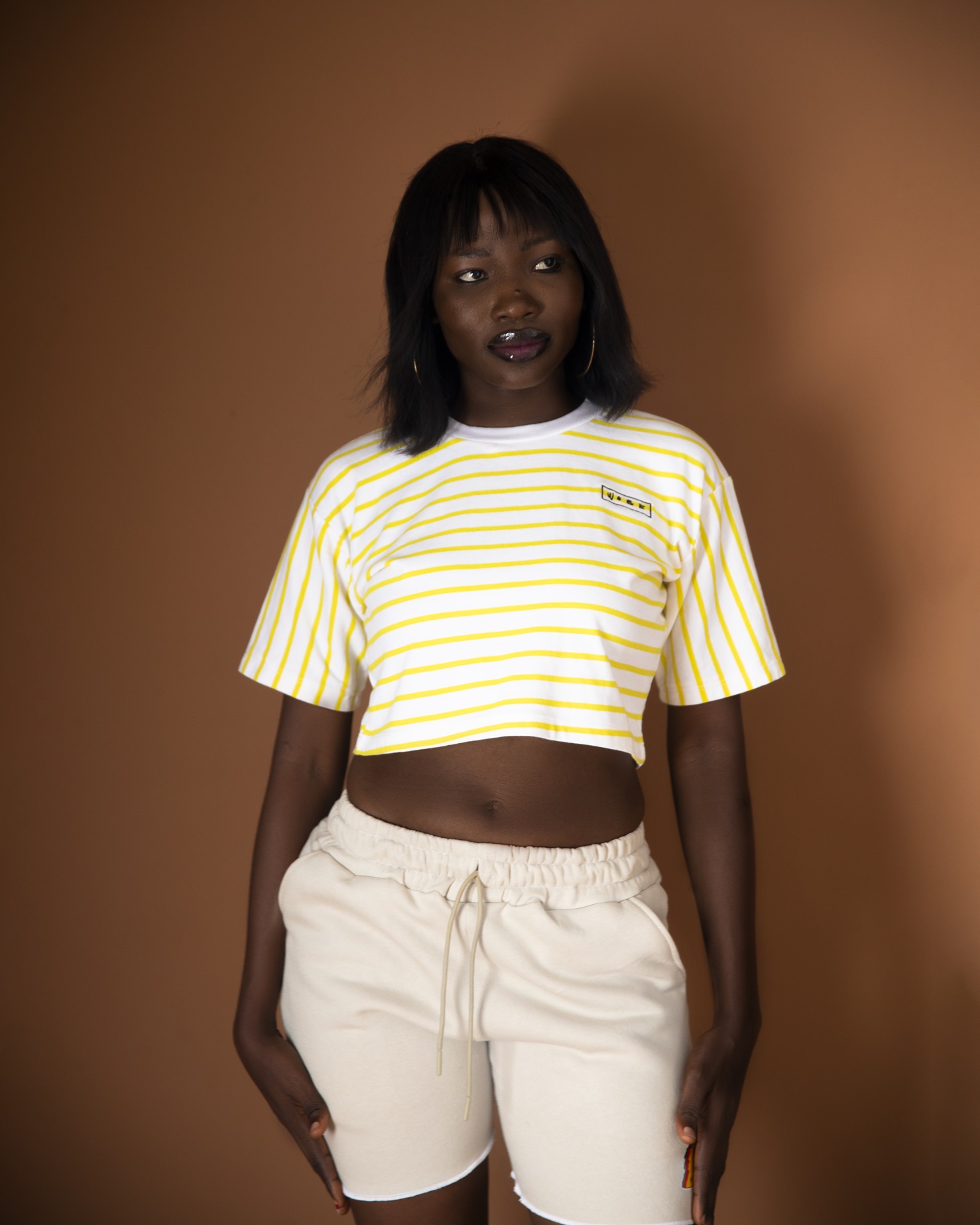 Lepa Striped Crop Tee